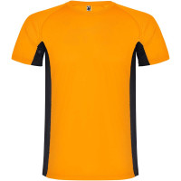 Fluor Orange, schwarz