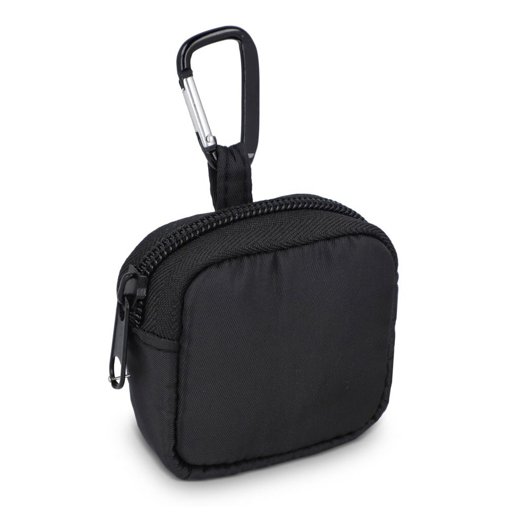 Nylon-Kopfhöreretui 6,5 x 6 cm - Schwarz