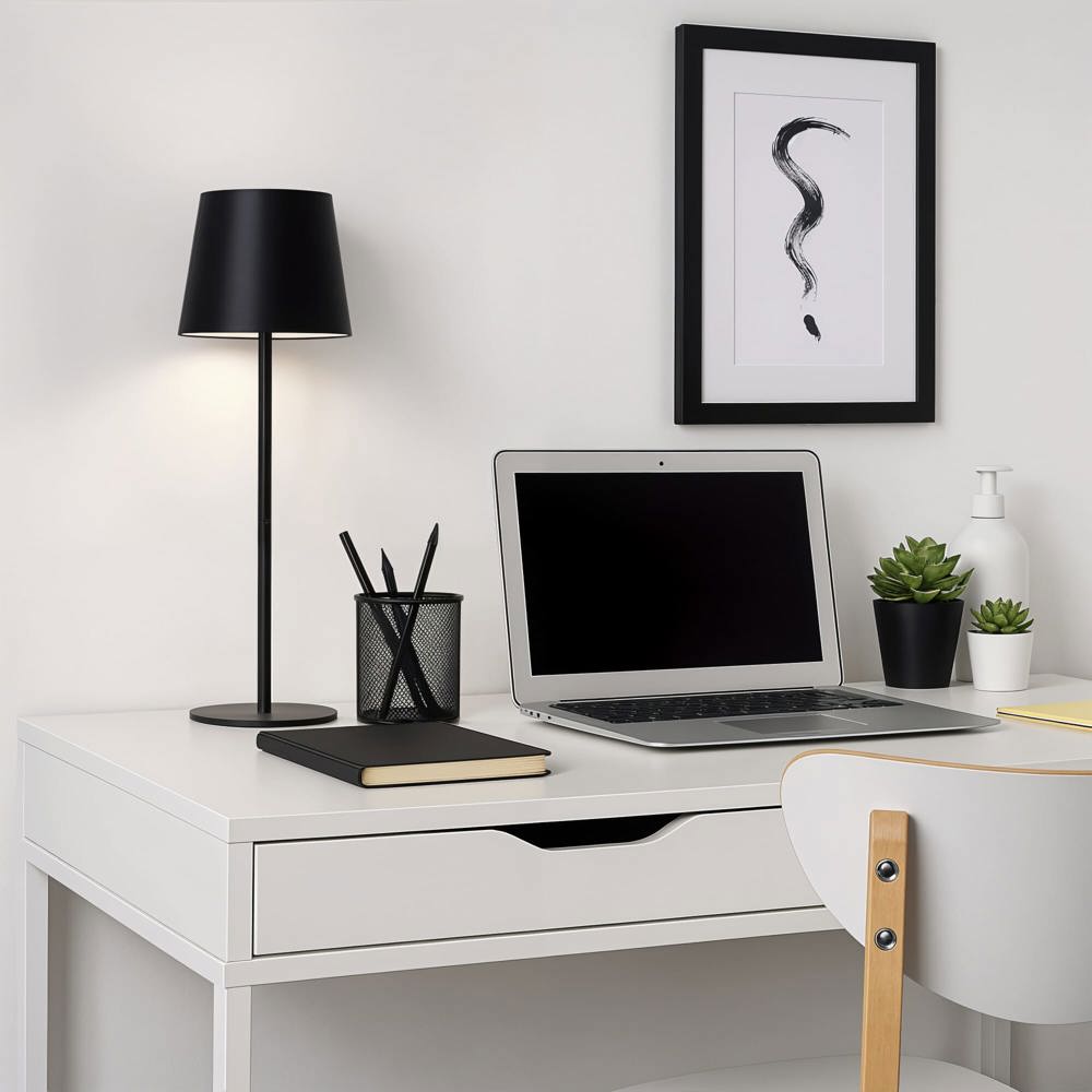 Metalltischlampe