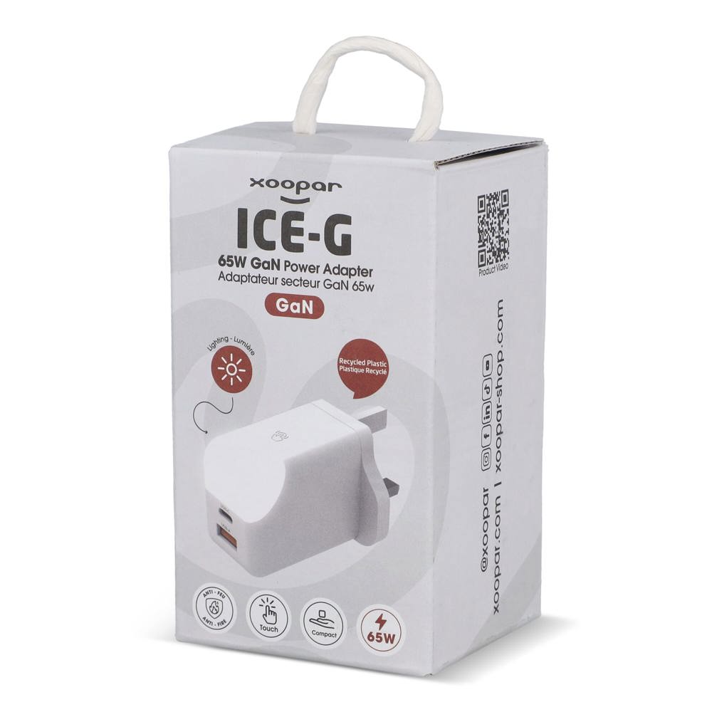 Xoopar ICE-G 65W GaN-Netzteil mit UK-Stecker