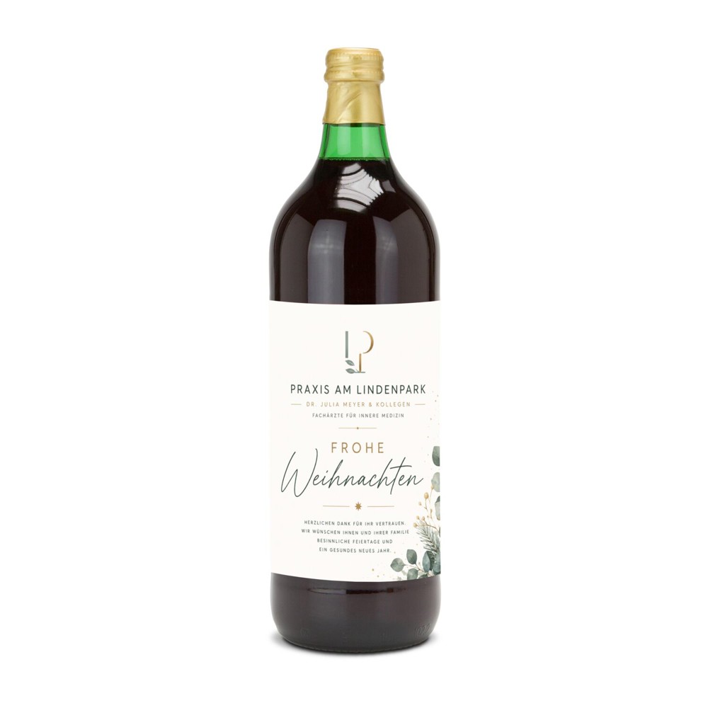 Glühpunsch, alkoholfrei - Flasche grün, mit Schraubverschluss, 1 l