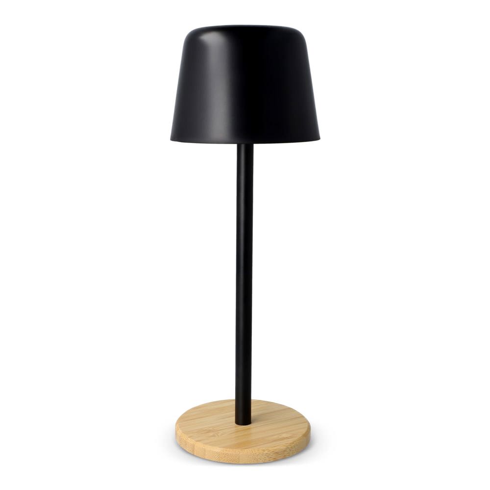 Solis Dimmbare Tischlampe mit Bambusfuß - schwarz